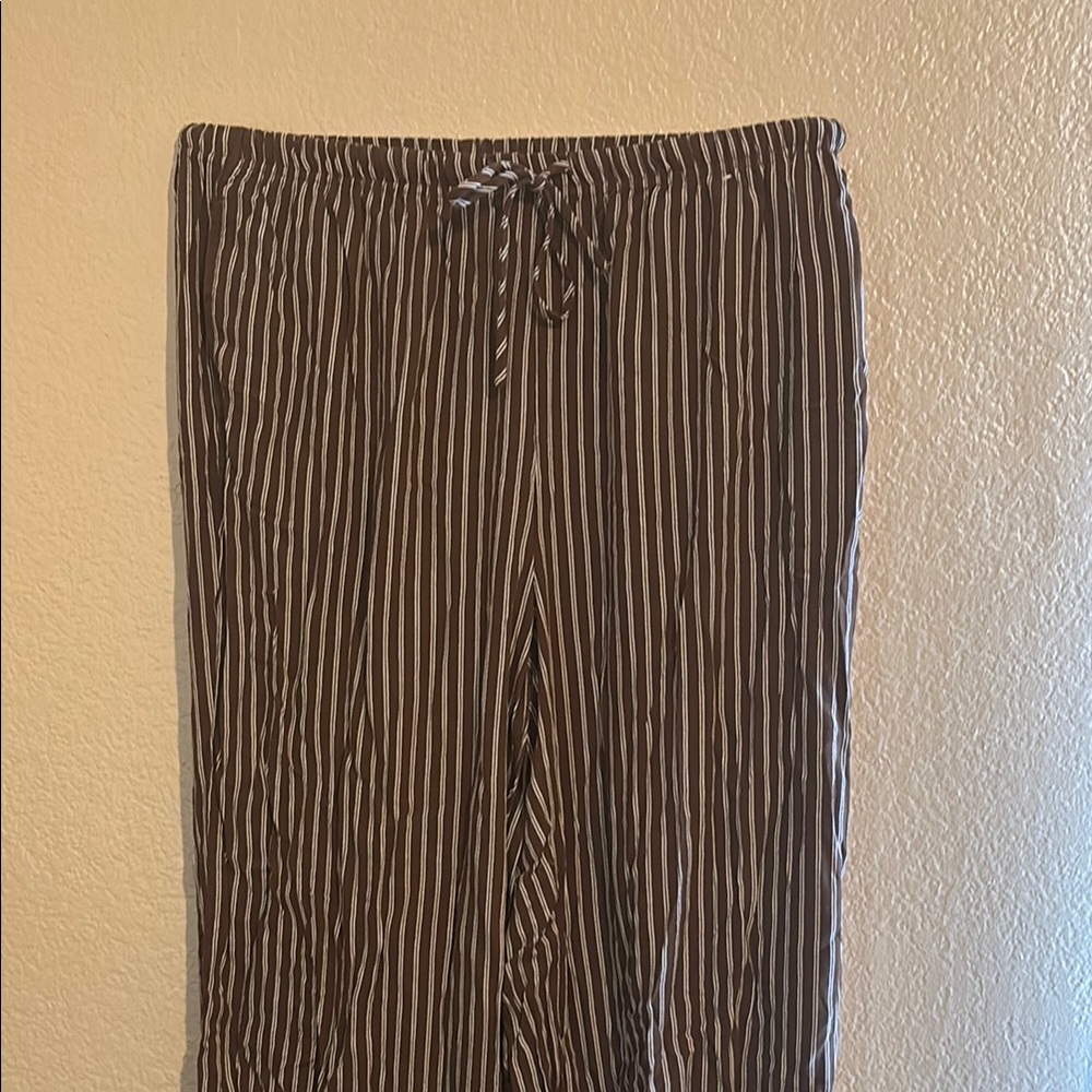 Striped Brown stretchy Pants